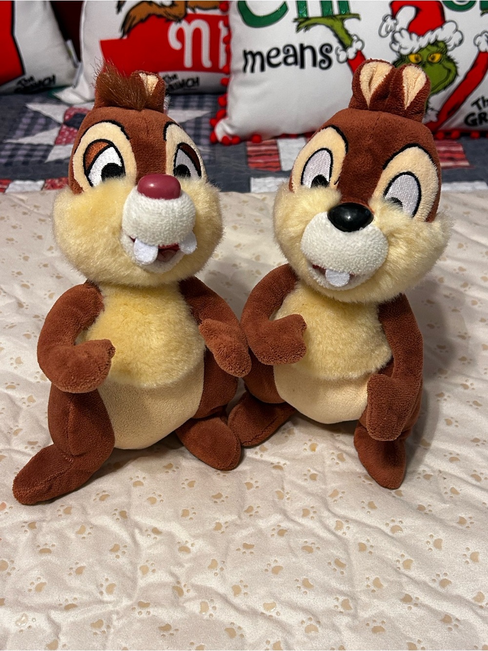 Disney Chip and Dale Plush Duo - Brown and Cream Chipmunks